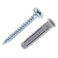 Дюбель Fischer SX 6X30  для полнотелых материалов + шуруп (10 шт). пакет 70021-10 картинка